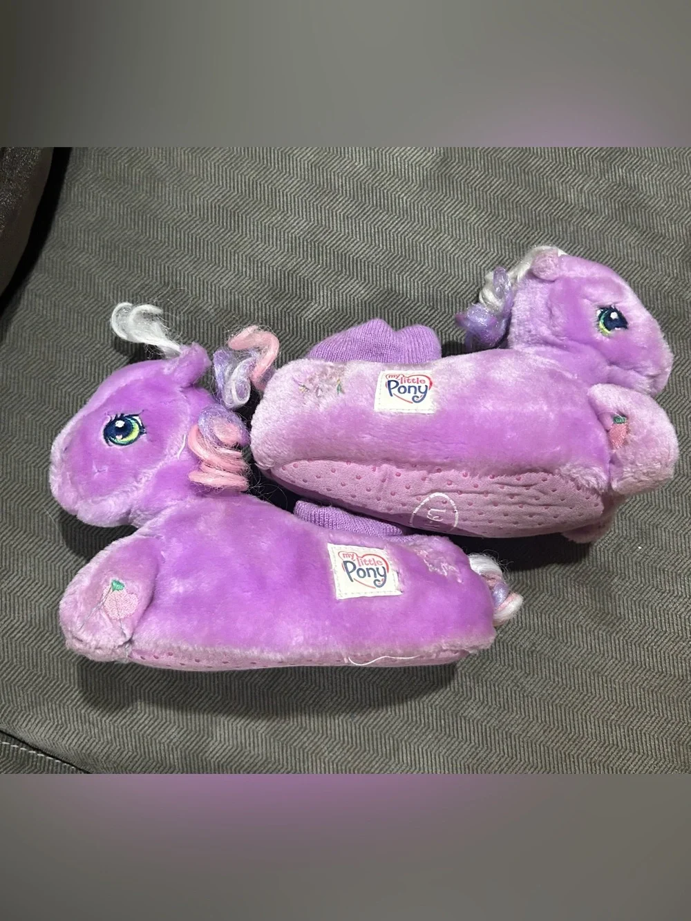 Vintage 2004 Hasbro My Little Pony Purple Slippers - Size L 9/10